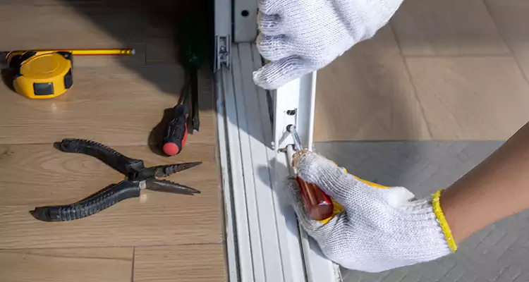 Backyard Sliding Door Track Repair in Midway, FL